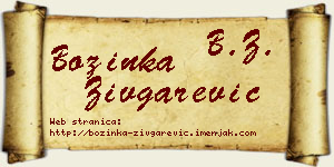 Božinka Zivgarević vizit kartica